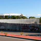 La terza sosta � nelle vicinanze dello stadio San Nicola. Siamo sul sottopasso della strada Modugno-Carbonara (dove si trova il santuario della Madonna della Grotta), dietro la curva nord dell'impianto sportivo